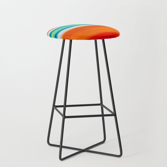 Radiant Color - Bright Colorful Abstract Art Bar Stool