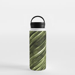 Polished metal diagonal stripes Water Bottle