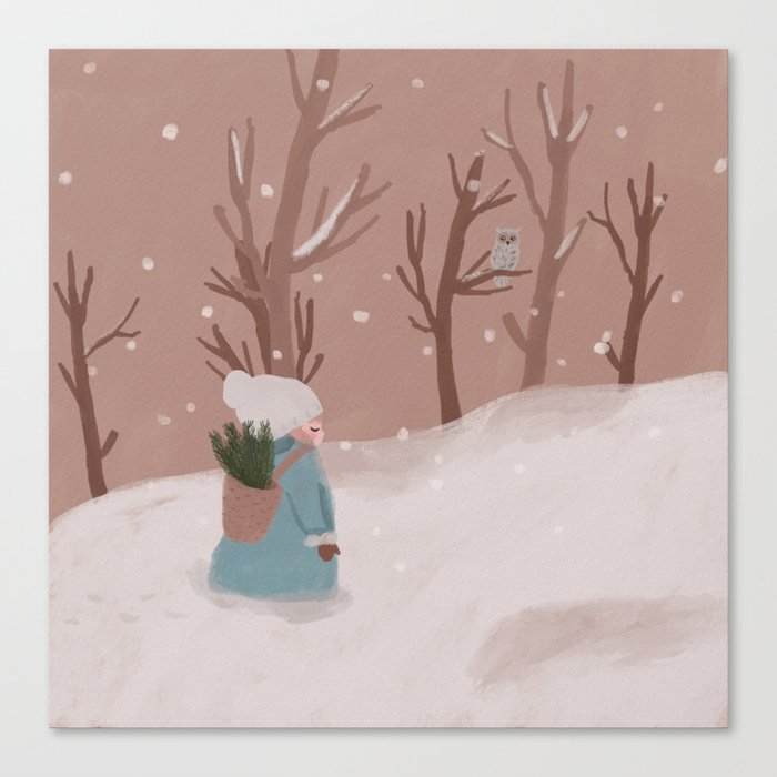 Winter walk Canvas Print