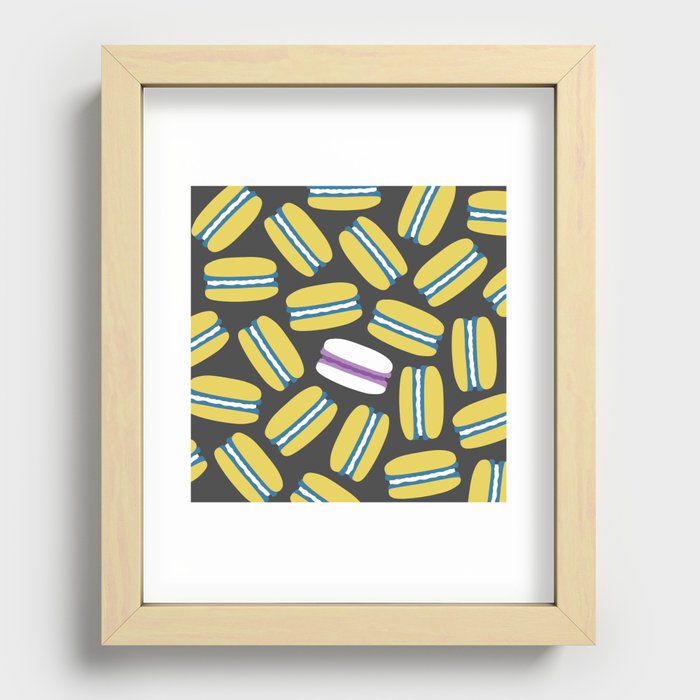Special and unique macaron pattern 17 Recessed Framed Print