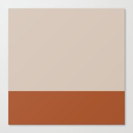 Minimalist Solid Color Block 1 in Putty and Clay Canvas Print