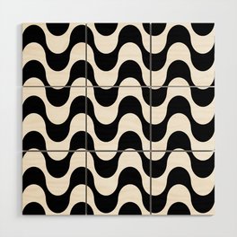 Retro Psychedelic Stripe Pattern 745 Wood Wall Art