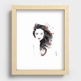 The look of seduction Recessed Framed Print