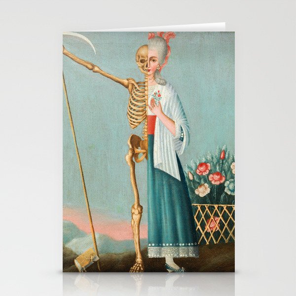 Life and Death Vintage Oil Painting Stationery Cards