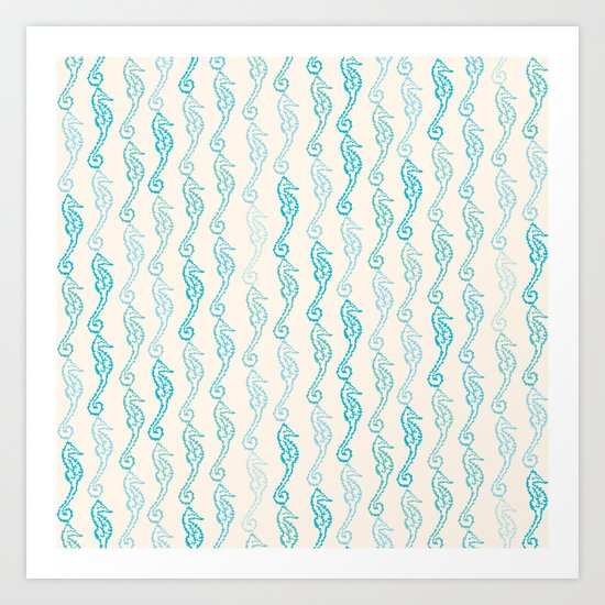 Pastel Marine Pattern 01 Art Print