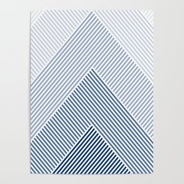 Blue Shades Lines  Poster