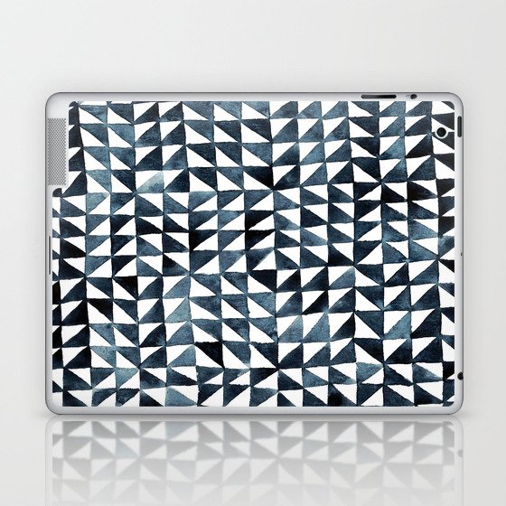 Triangle Grid slate blue Laptop & iPad Skin