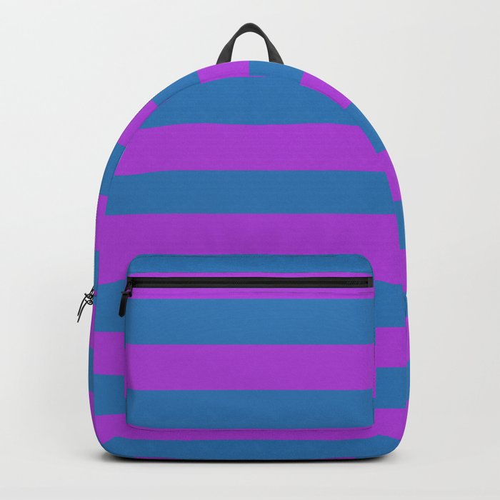 Blue and Purple Stripes Backpack