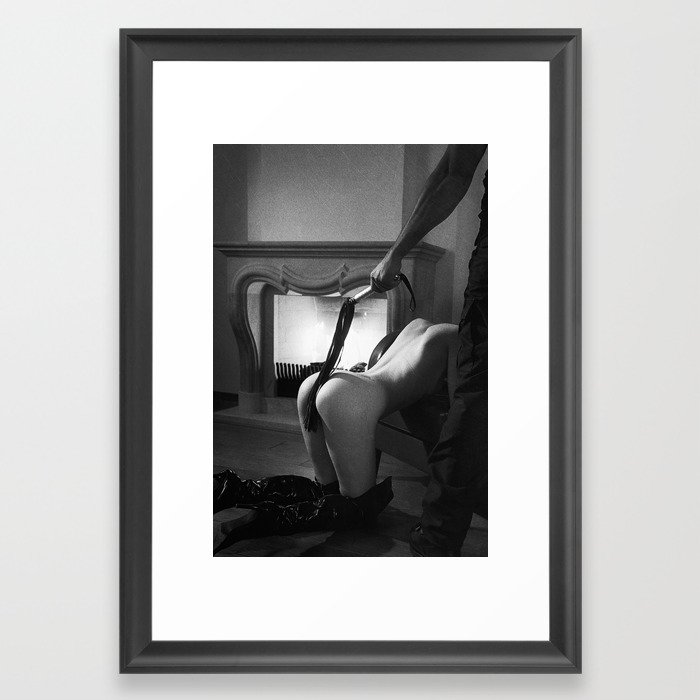 Vintage bondage bdsm style in black and white framed art print by dreampictures society6 Vintage bondage bdsm style in black and white framed art print by dreampictures society6