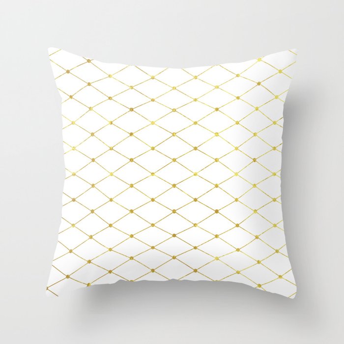diamond - gold Throw Pillow