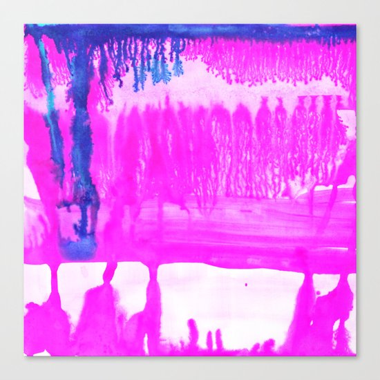 Dip Dye Hot Pink Canvas Print