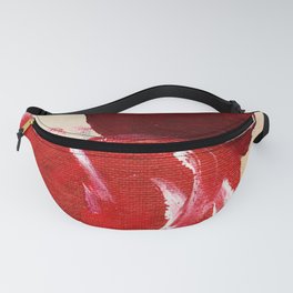 LOVE twin hearts Painted red hearts Fanny Pack