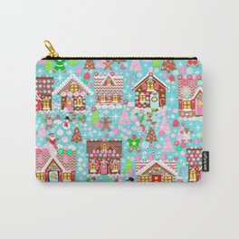 gingerbread Christmas Village Carry-All Pouch