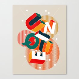 UNIQUE Typography Canvas Print