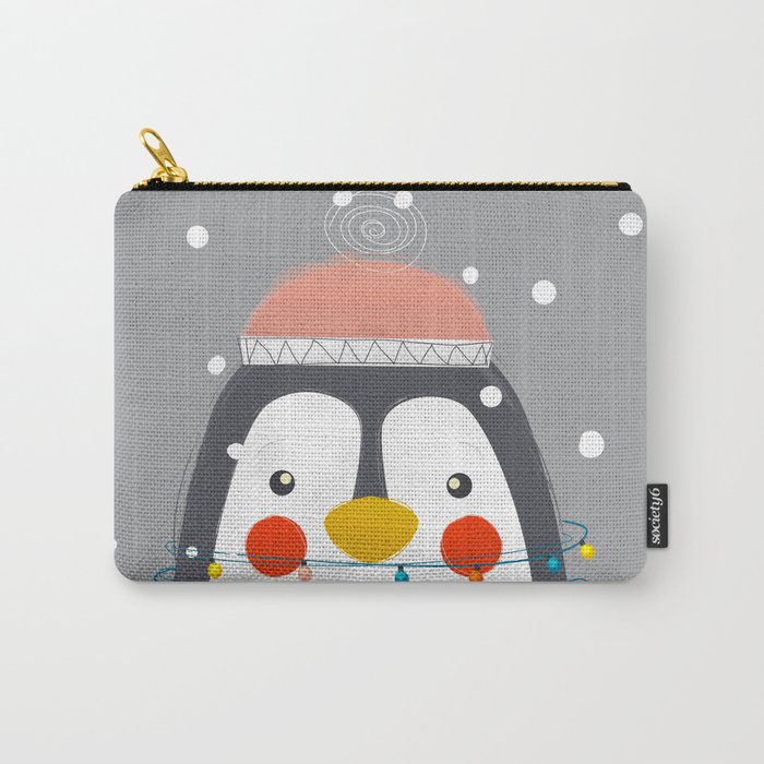 Christmas Penguin Carry-All Pouch