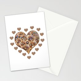 Coffee Heart Bubbles Stationery Card