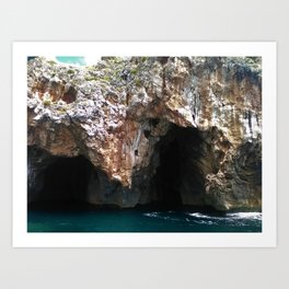 Adriatic Caverns Art Print | Cavern, Seacliffs, Photo, Rocks, Adventure, Cave, Ocean, Clearwater, Water, Digital 