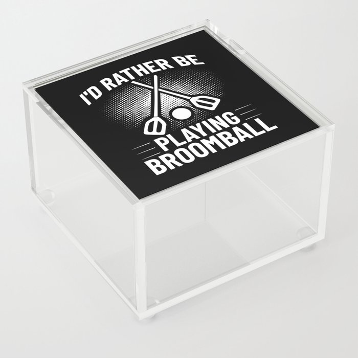 Broomball Stick Game Ball Player Acrylic Box