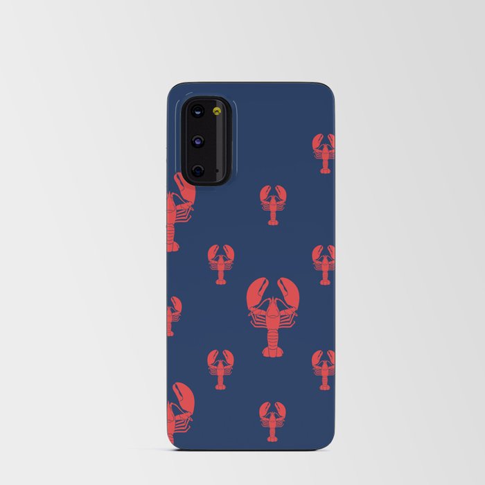 Lobster Squadron on navy background. Android Card Case