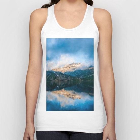 Blue lake reflections Unisex Tank Top