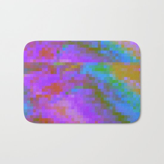 RAINBOW GLITCH ART Bath Mat