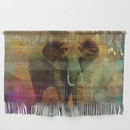 Abstract Grunge Elephant Digital art Wall Hanging