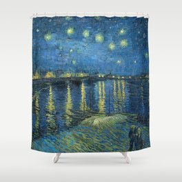 Starry Night Over the Rhône by Vincent van Gogh Shower Curtain