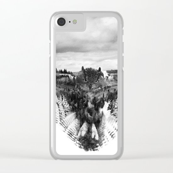 Owl Mid Flight Clear iPhone Case