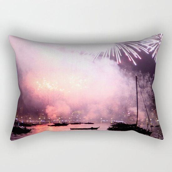 Fireworks on the harbour Rectangular Pillow