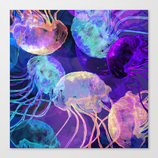 Transculent Moon Jellyfish Canvas Print