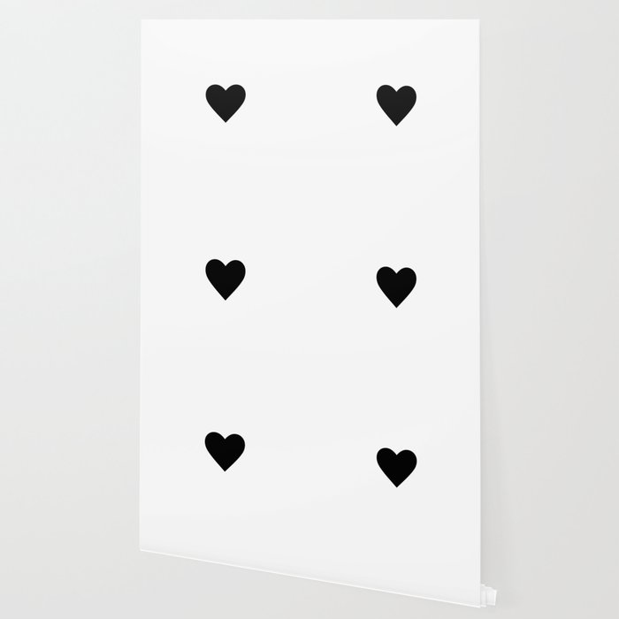 Society6 ケース Black White Heart Love Black and Grey Heart Printable Wall Art, Trendy Heart