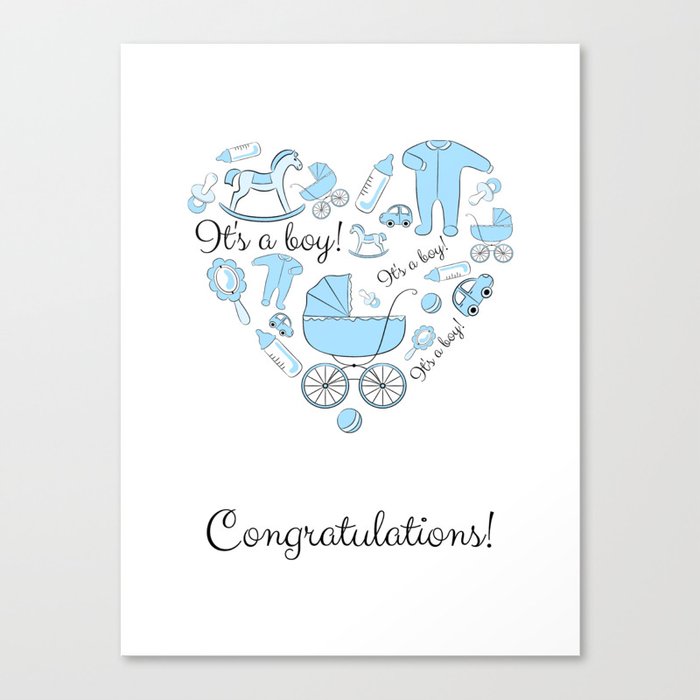 Congratulations It S A Boy Canvas Print By Optimistic View