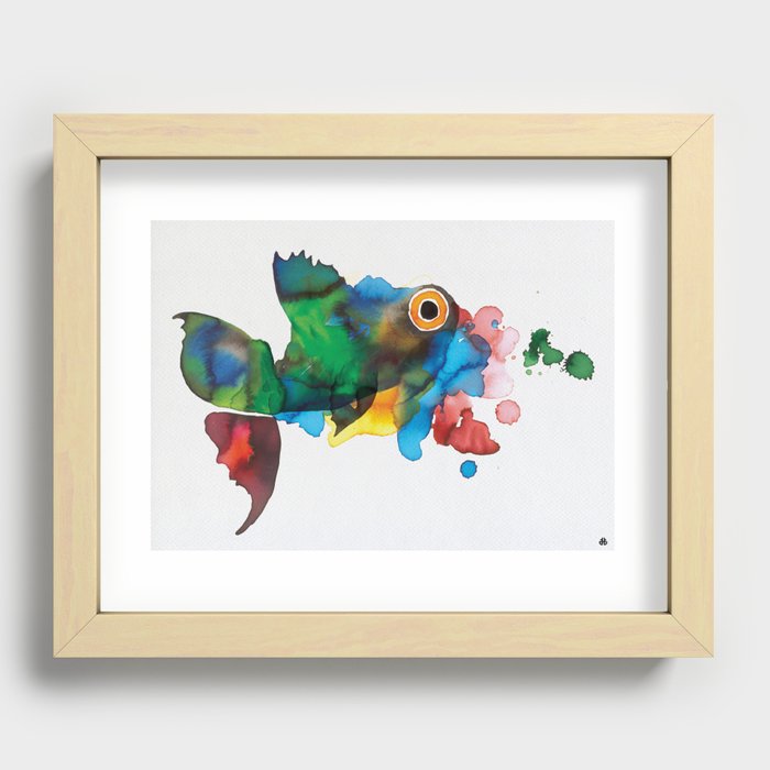 colorful fish Recessed Framed Print