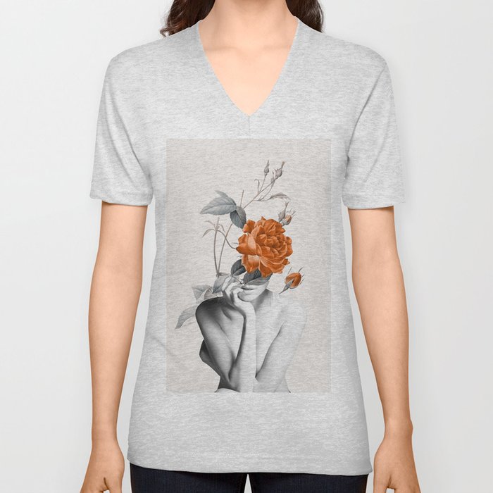 Rose 3 V Neck T Shirt