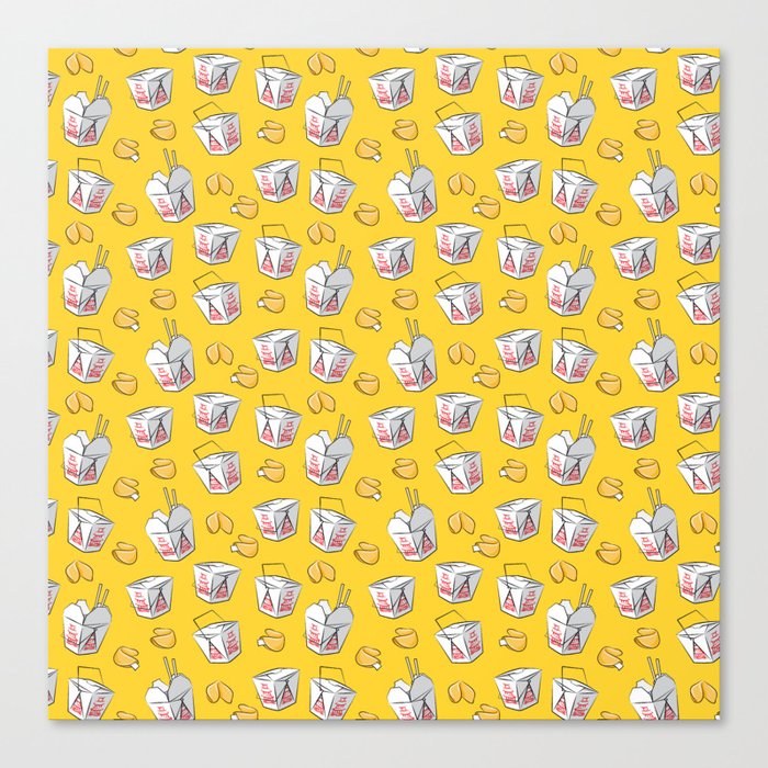 Chinese takeout - canary yellow Canvas Print