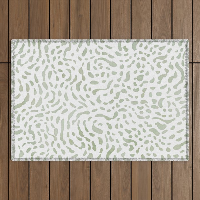 Sage Green Outdoor Rug by TheBohoHomeCo Society6