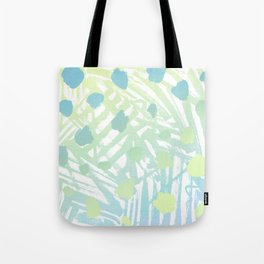 Abstract Paint Pattern Green Tote Bag