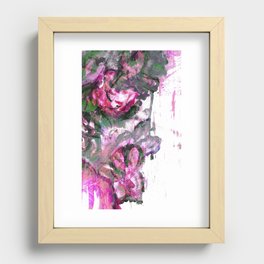 Pink Floral Recessed Framed Print