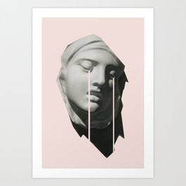 Tears in pink Art Print