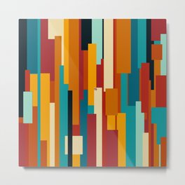 Abstract Color Bands Metal Print