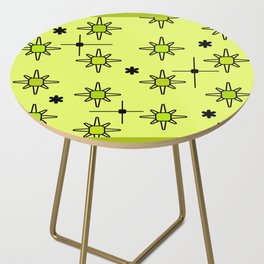 Atomic Sky Starbursts Chartreuse Side Table