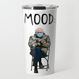 Bernie Sanders Mittens Meme - Mood Travel Mug