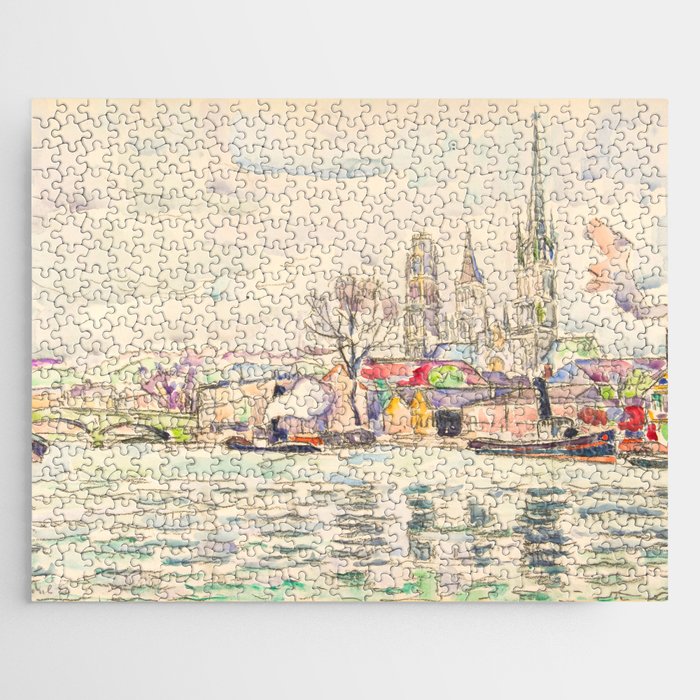 Paul Signac "River scene Rouen" Jigsaw Puzzle