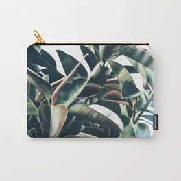 Verve Carry-All Pouch | Nature, Mixed Media, Illustration, Green, Graphicdesign, Summer, Ficuselastica, Wilderness, Tropical, Rubbertree 