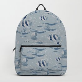 fishes cute marine life pattern shells and fishes faded blue  Backpack | Fishes, Fishpattern, Aquapattern, Fish, Ocean, Marinelifepattern, Marinelife, Fishcirclepattern, Cutefishpattern, Purplepattern 