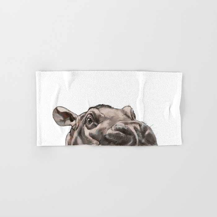 Peeking Baby Hippo Hand & Bath Towel