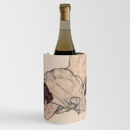 KNEELING GIRL, RESTING ON BOTH ELBOWS - EGON SCHIELE Wine Chiller
