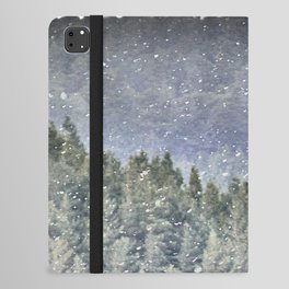Scottish Highlands Snow Shower in I Art and Afterglow iPad Folio Case