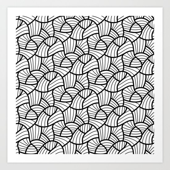 Abstract Lines Pattern Design 3 Art Print
