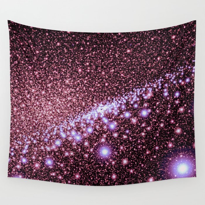 Andromeda Galaxy Pink Lavender Wall Tapestry